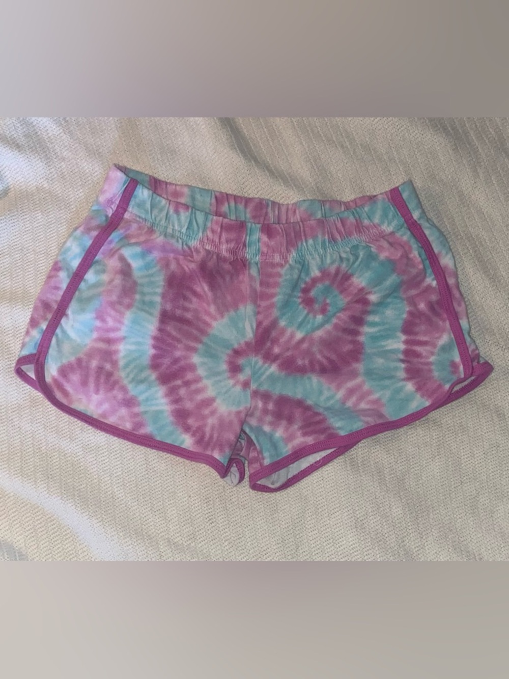 Tie dye purple and blue lounge shorts